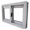 Ventana 80x40 Aluminio Blanco Vidrio Entero